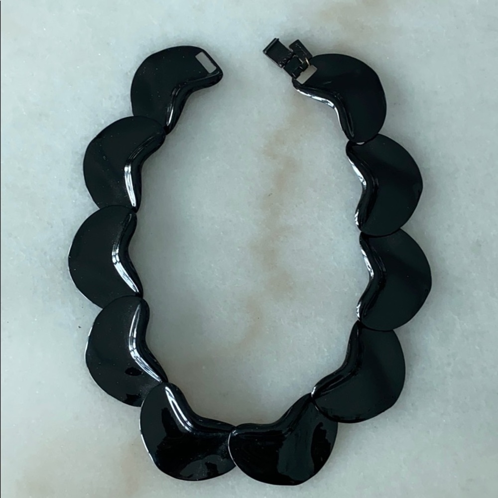 Tuleste black metal chunky necklace